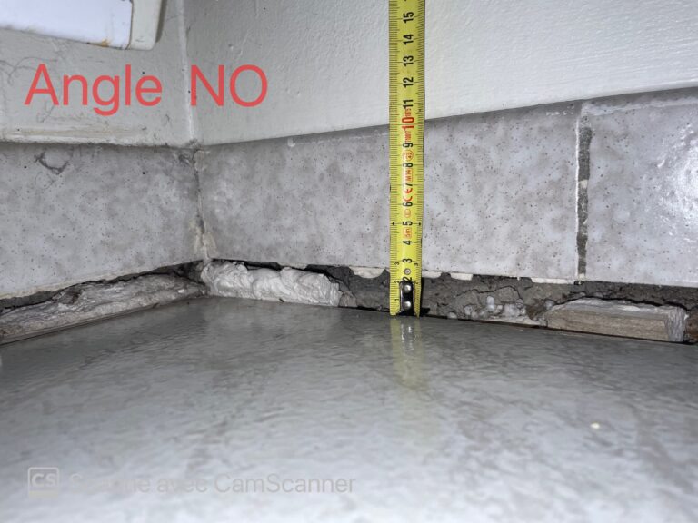 Photo d'un affaissement de dallage